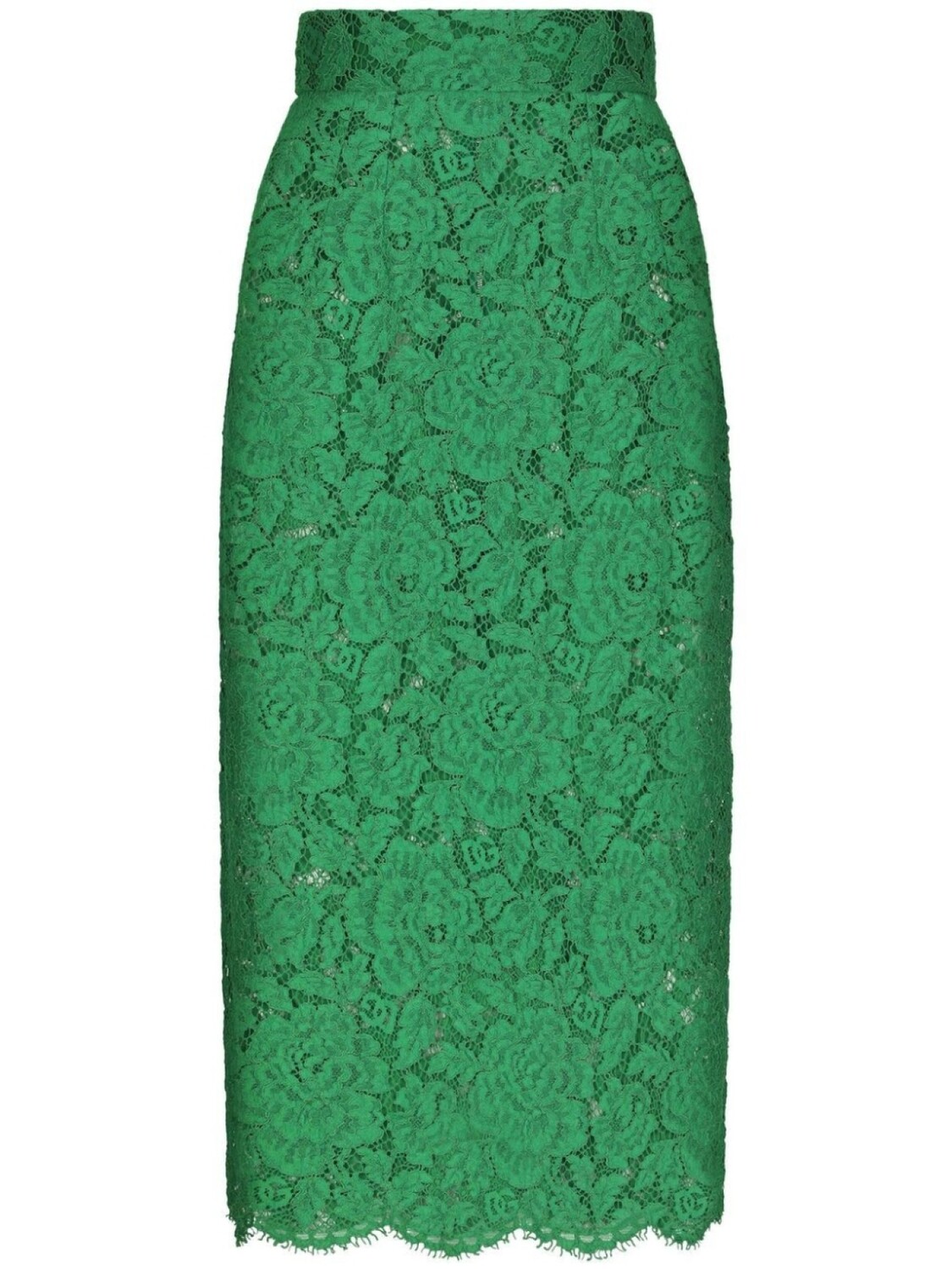 

Dolce & Gabbana кружевная юбка миди с завышенной талией, зеленый