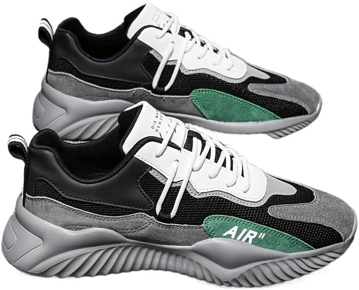 

Мужские дышащие кроссовки Hhhchpm - шнуровка, износостойкие и легкие, спортивная обувь для мужчин, темно-зеленый