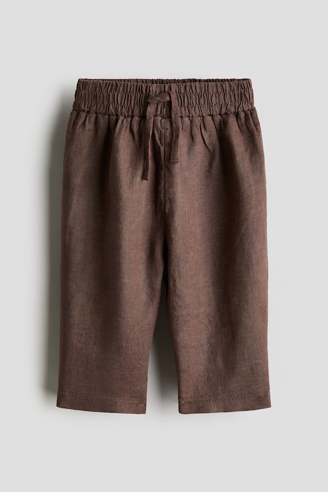 

Льняные брюки H&M, коричневый