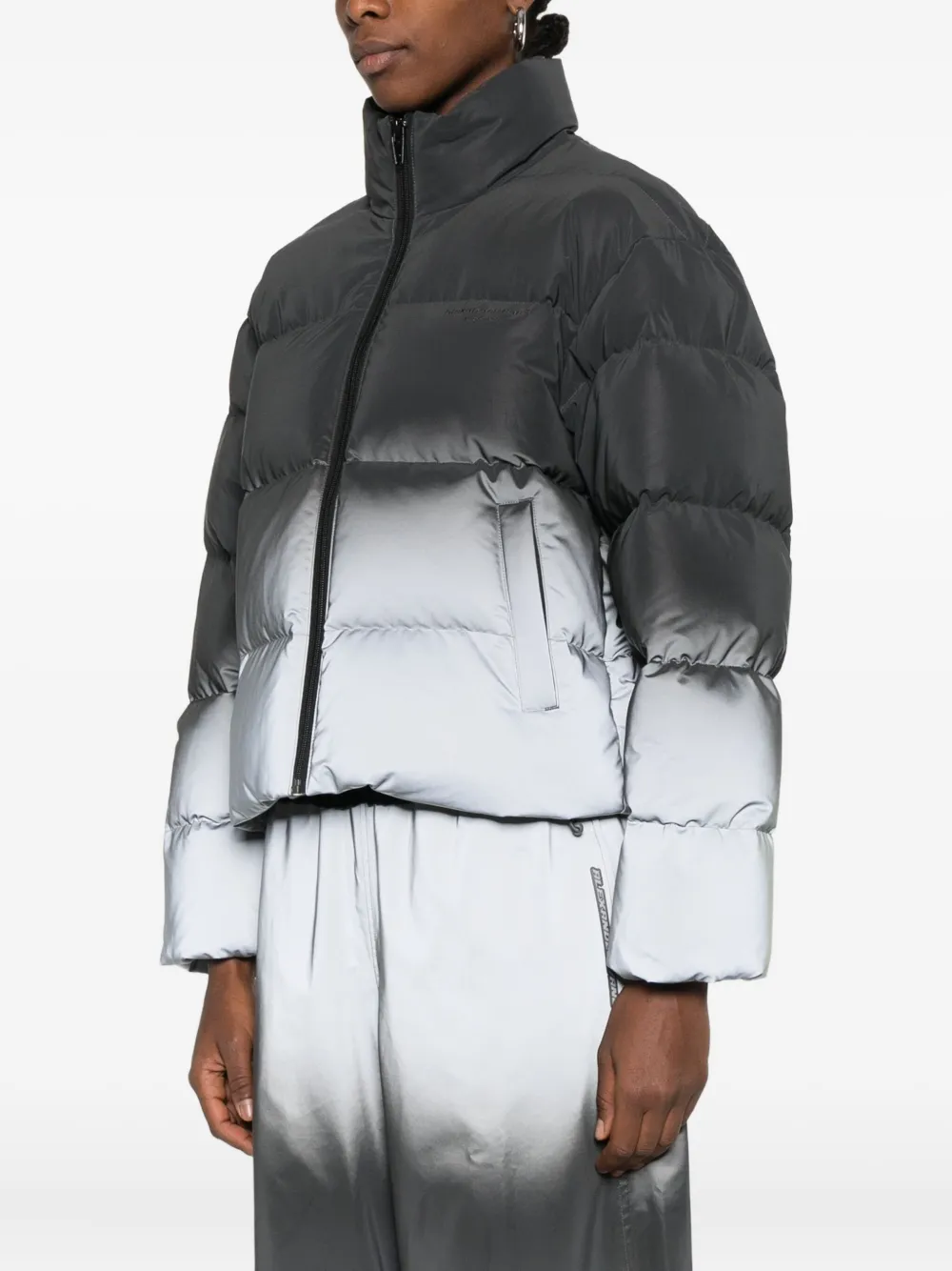 Светоотражающий пуховик Alexander Wang, серебристый — фото 3