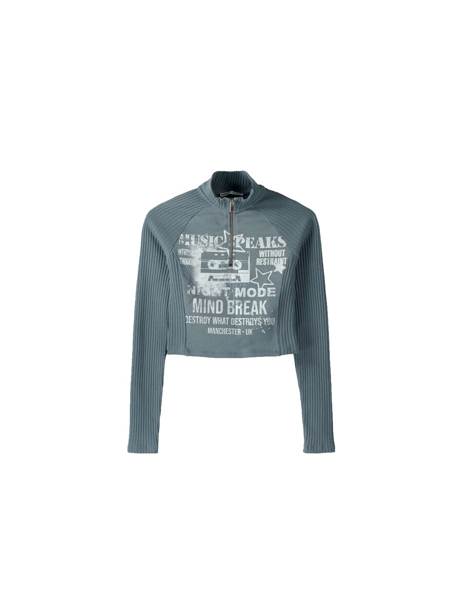 

Рубашка Bershka, цвет Cyan blue/Pastel blue