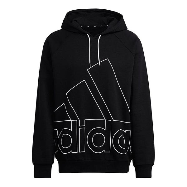 

Толстовка Men's adidas Big Lo Hd Fl Logo Printing Pullover Sports Black, черный