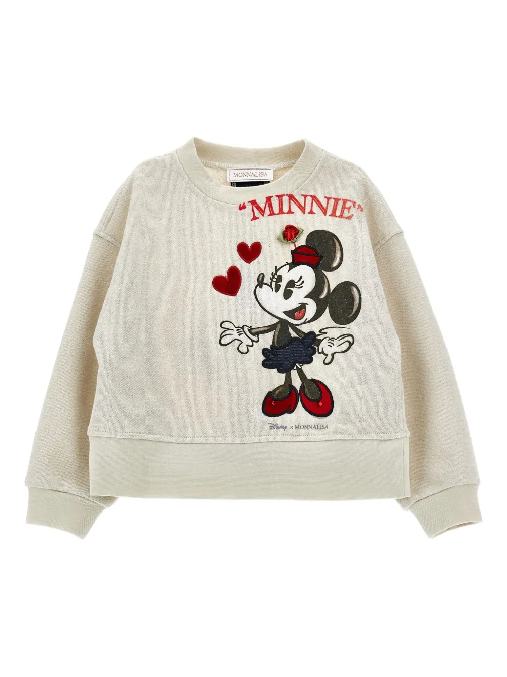 

Толстовка Minnie Mouse с вышивкой из коллаборации с Disney Monnalisa, нейтральный