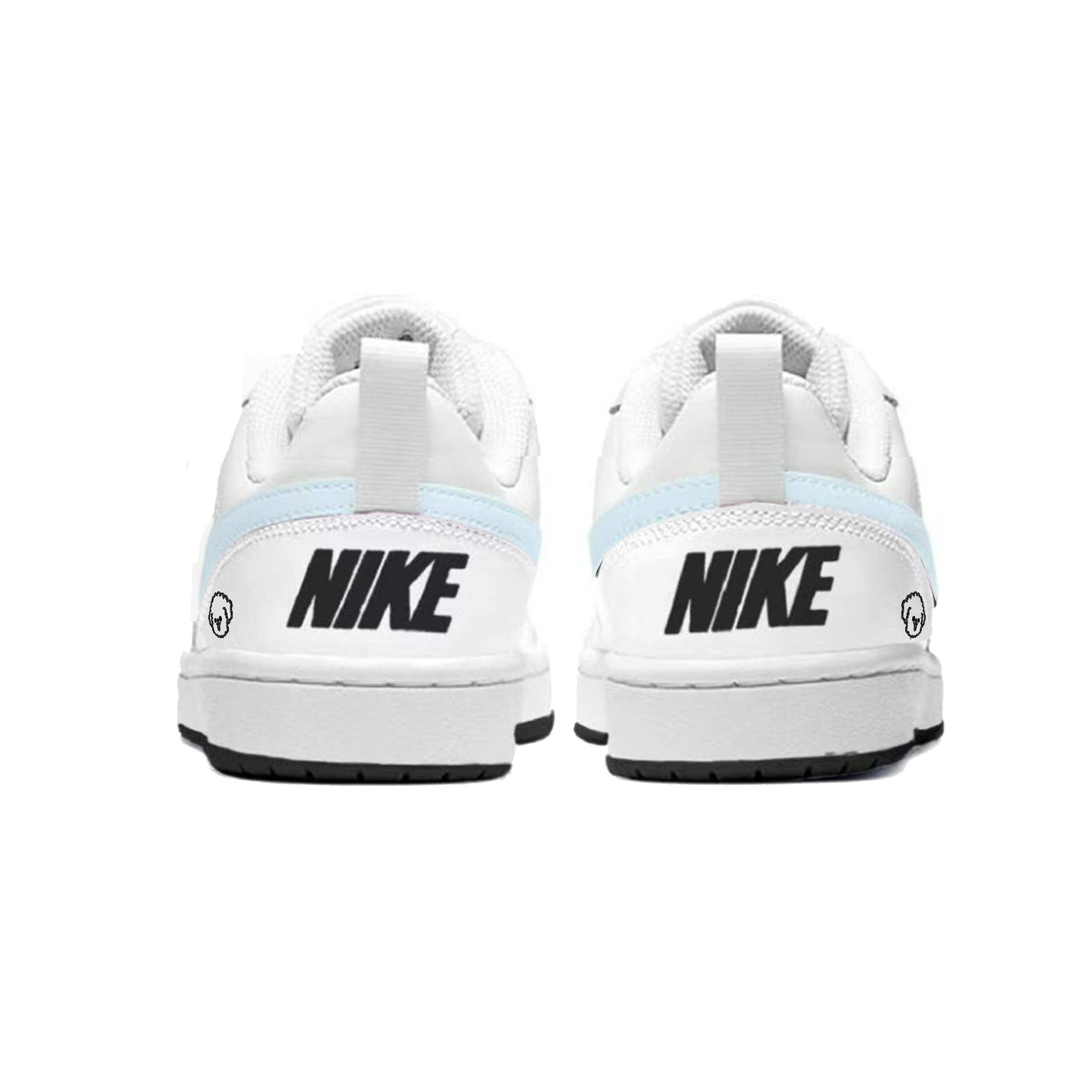 Nike Детские кроссовки для скейтбординга Court Borough Blue Teddy с низким верхом, устойчивые к истиранию, светло-голубые, для подростков — фото 4