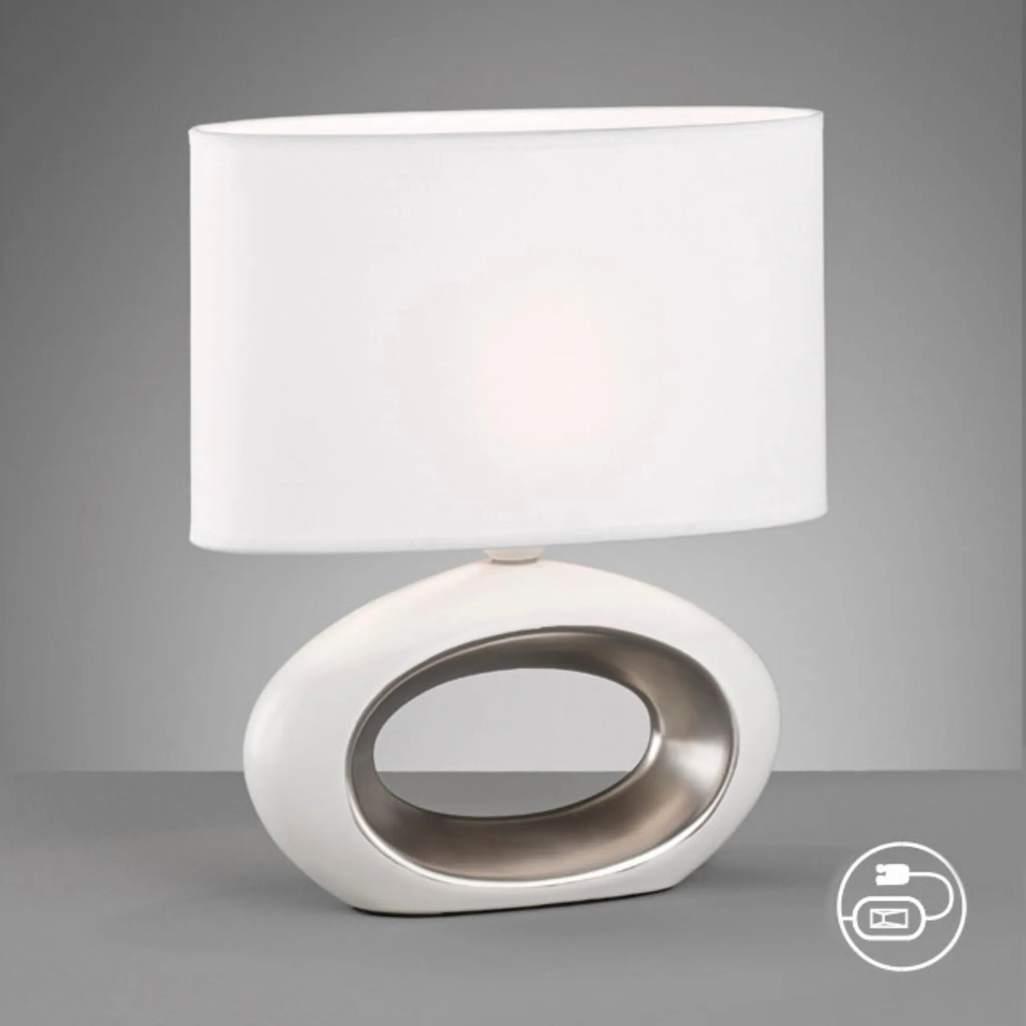 

FISCHER & HONSEL Настольная лампа «Coba», 1 лампочка, лампочка E14 | без лампочек, белый