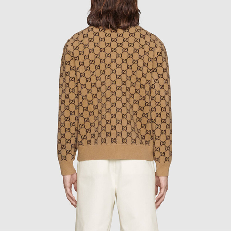 Свитер мужской Gucci кашемировый, верблюжий, коричневый — фото 4