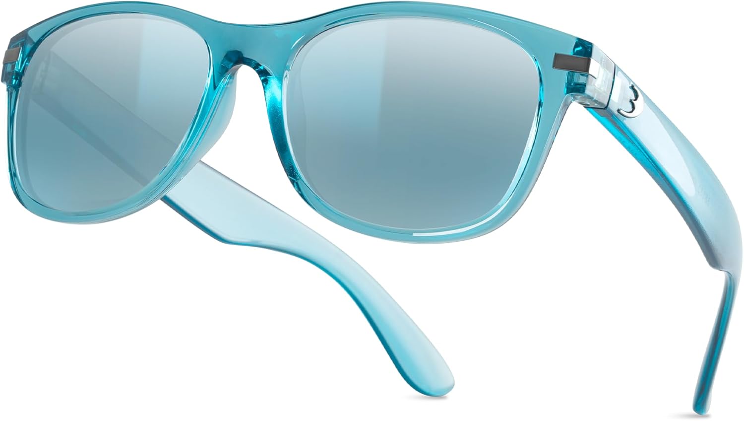 

Классические солнцезащитные очки Bnus итальянского производства с линзами Corning из настоящего стекла и возможностью поляризации B.N.U.S, Glacier Mist Translucent/Silver Mirrored