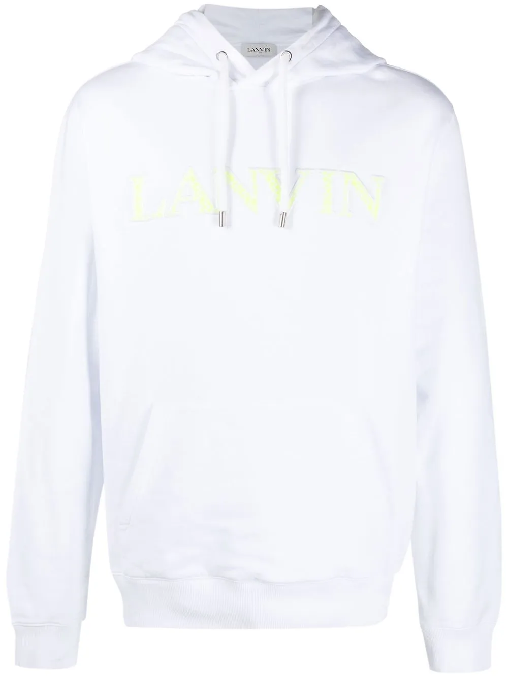 

Худи с карманом-муфтой и вышитым логотипом Lanvin, белый