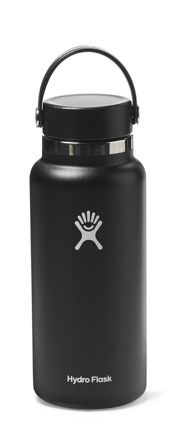 

Вакуумная бутылка для воды Hydro Flask с широким горлышком, черный