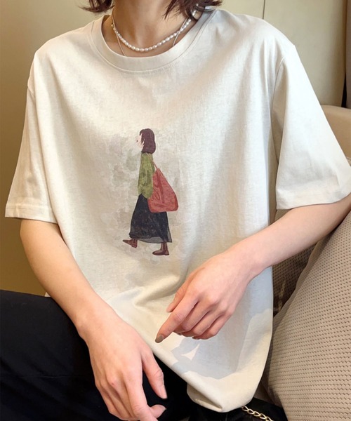 

Футболка с ретро-иллюстрацией Aimoha, светло-серый