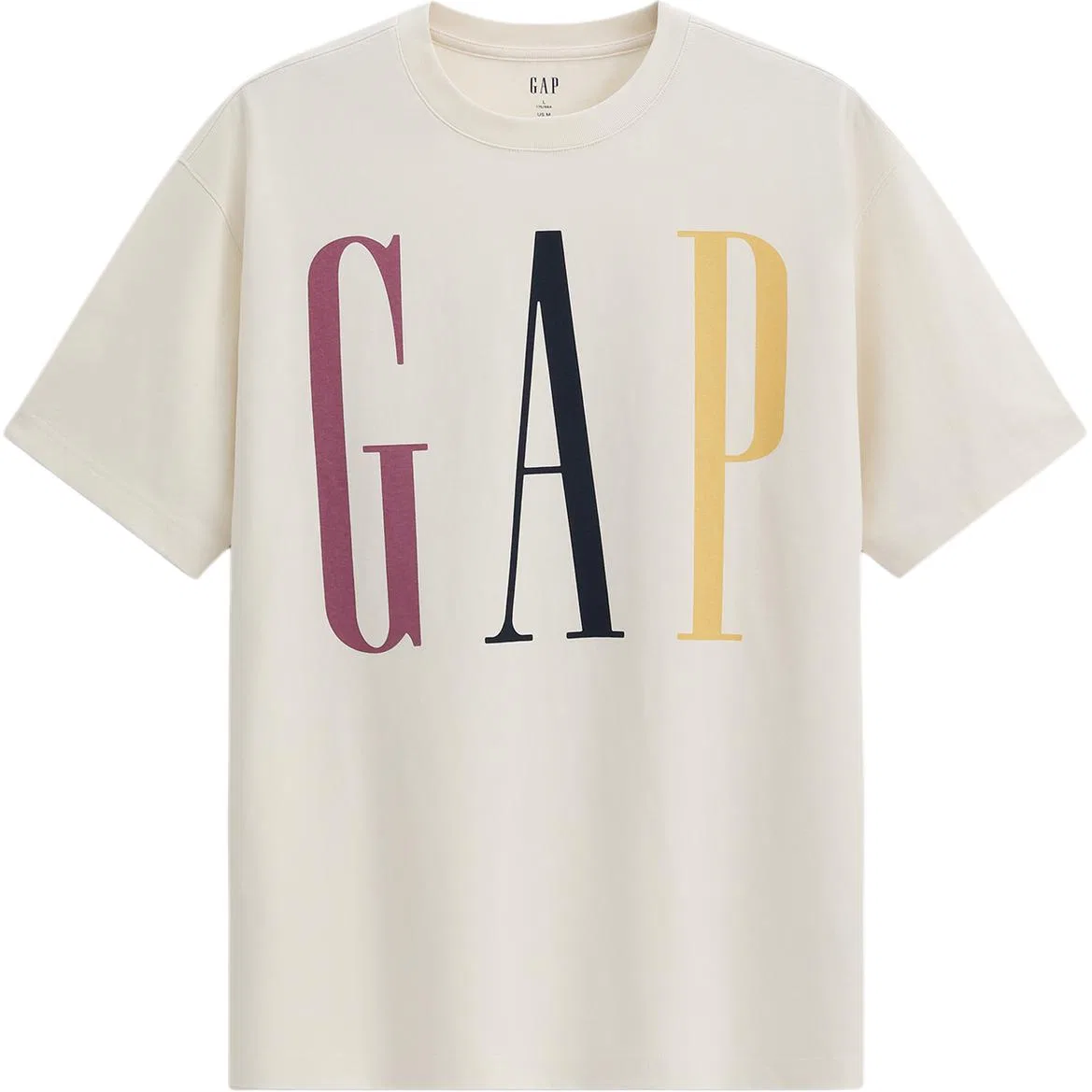 Футболка унисекс crew neck moderate GAP, Light Blue, Offset Printing Logo — фото 3
