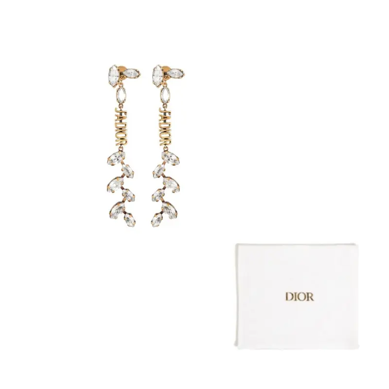 

DIOR Бижутерия из искусственного хрусталя и металла, цвет Gold