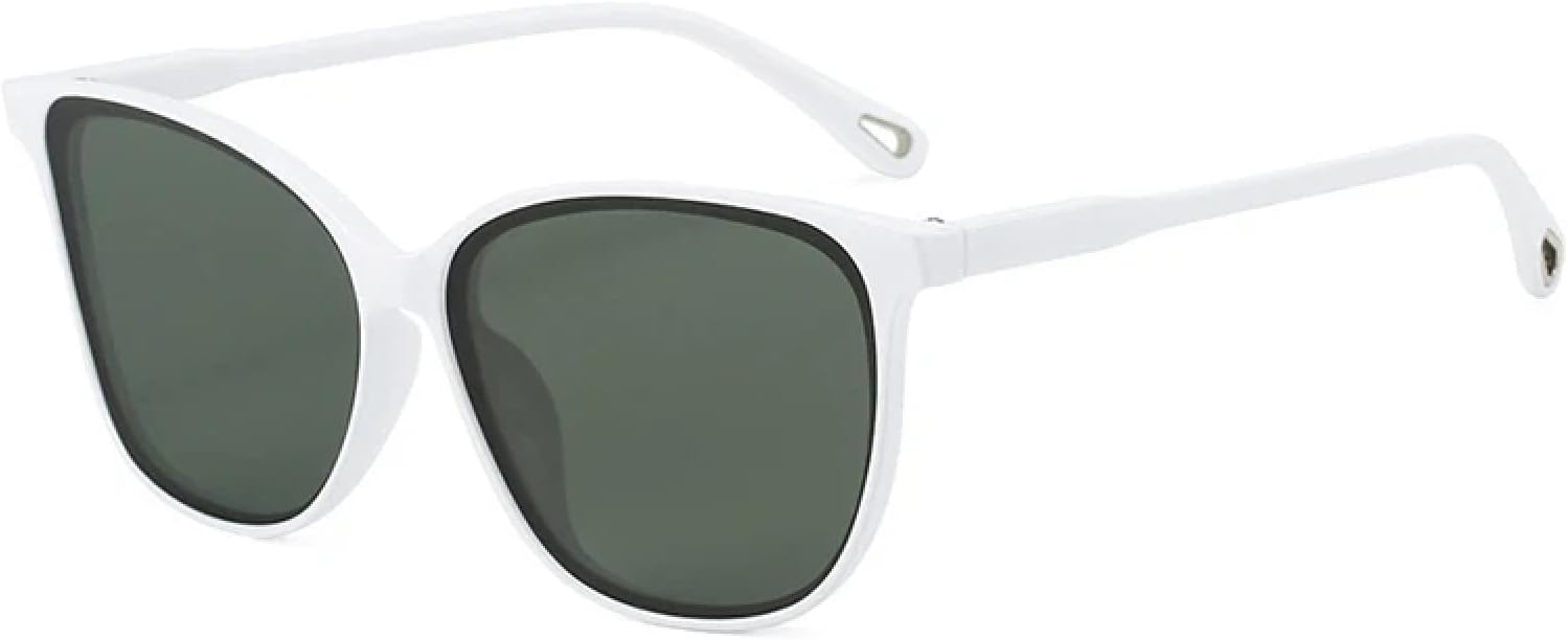 

Солнцезащитные очки с защитой от УФ-излучения UV400 для женщин и мужчин | Градиентные зеркальные линзы | для занятий спортом на открытом воздухе DSVIGF, White Dark Green