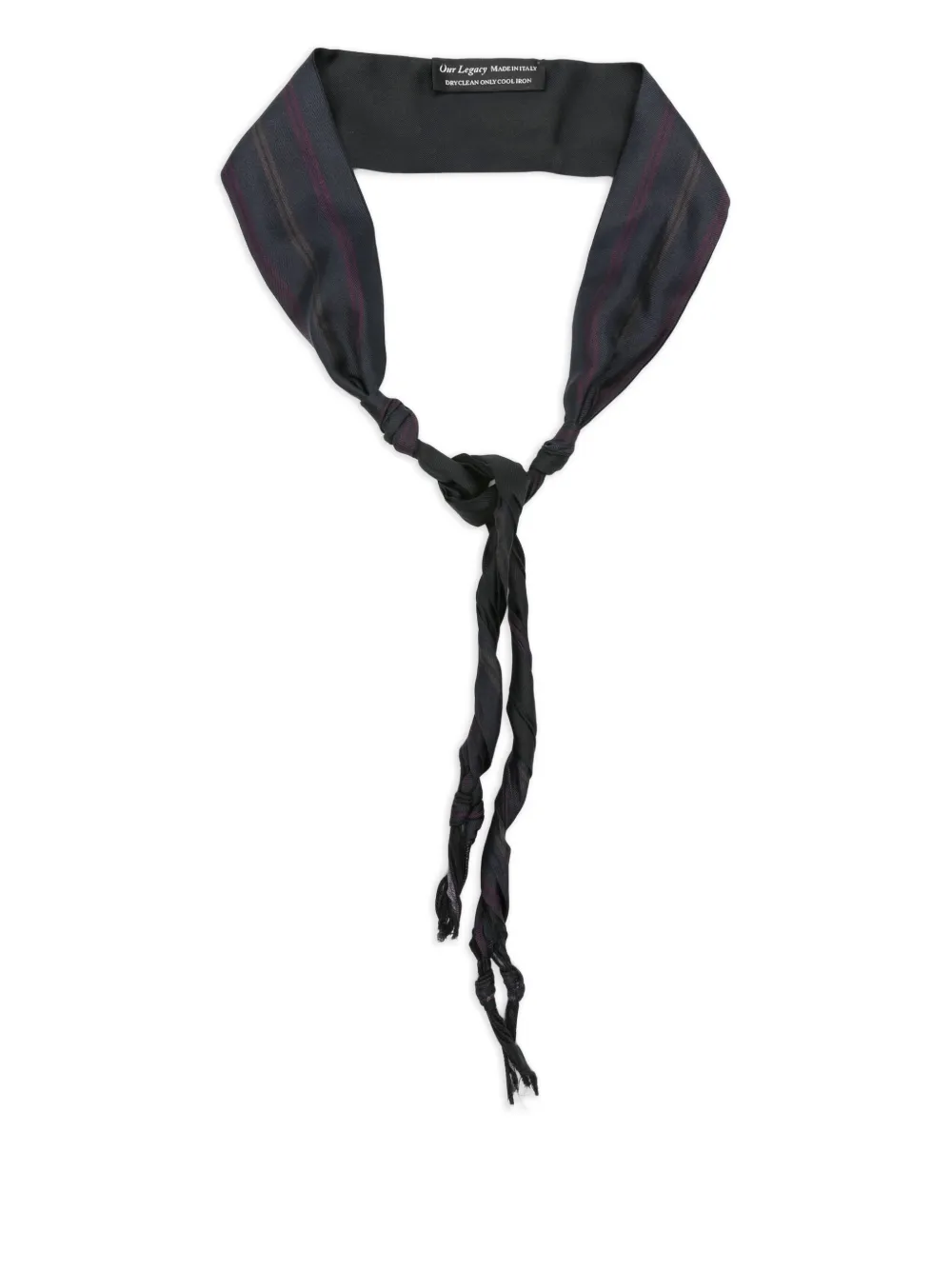 

Галстук в полоску с узлом-скруткой OUR LEGACY, синий