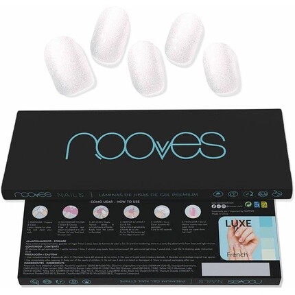 

Гелевые пластины для ногтей White Pearl 20 шт. Nooves