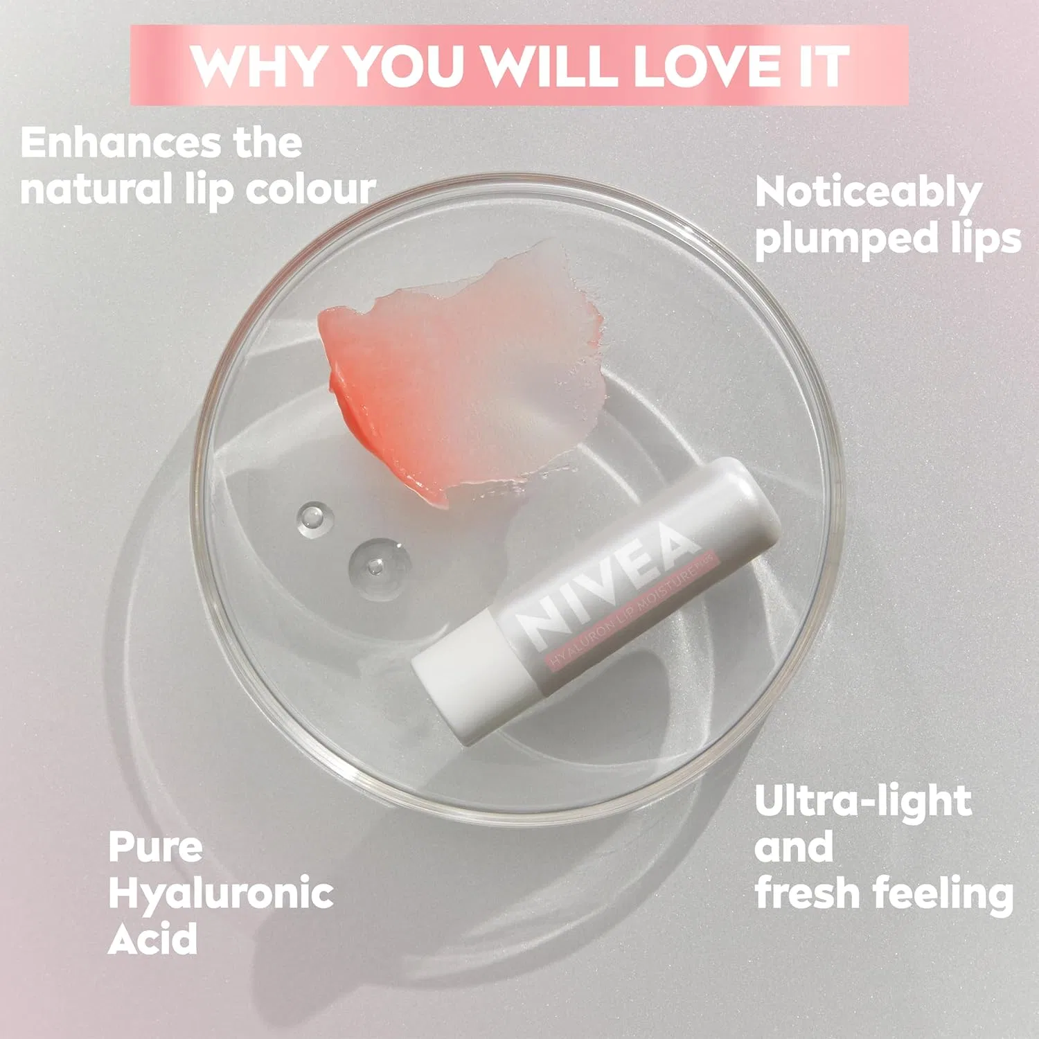 Гиалуроновый бальзам для губ «Lip Moisture Plus Rose» 5.2 г от NIVEA Nivea — фото 3
