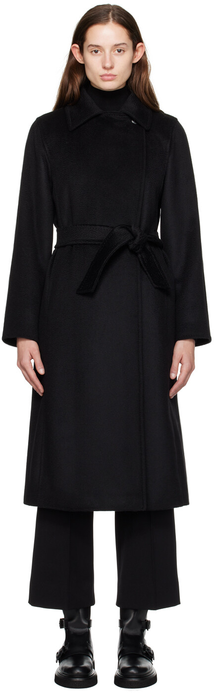 

Черное пальто Manuela Max Mara