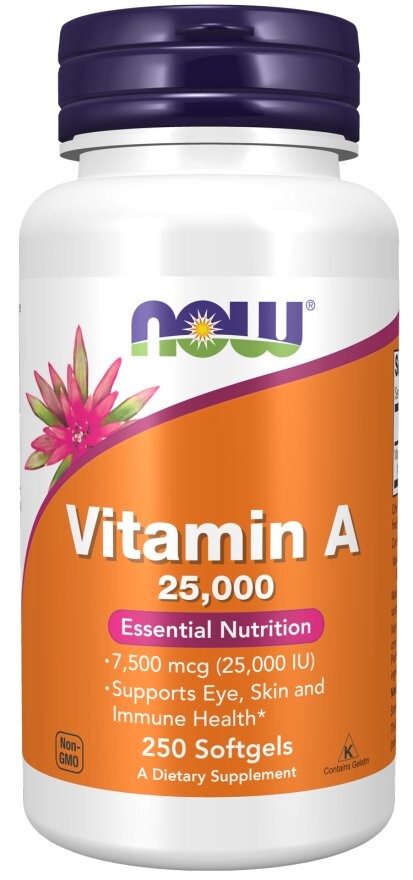 

Now Foods, Витамин А 25000 МЕ, БАД, 250 капсул