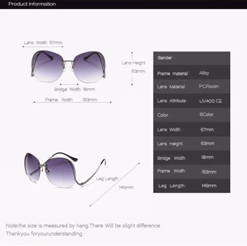 

Большие солнцезащитные очки без оправы для женщин, винтажные квадратные солнцезащитные очки, женские очки в крупной оправе, защита от ультрафиолета UV400 MTZJH, 4