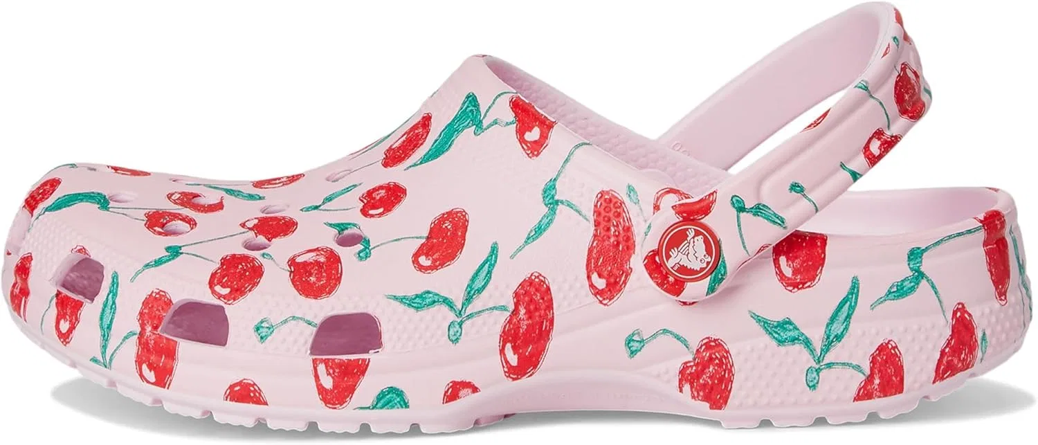 Кроксы Unisex Adult Classic Flames Clog Crocs, Pink Milk Cherries — фото 4
