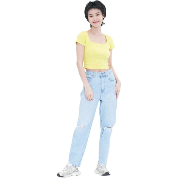 Джинсы женские небесно-голубые Uniqlo — фото 2