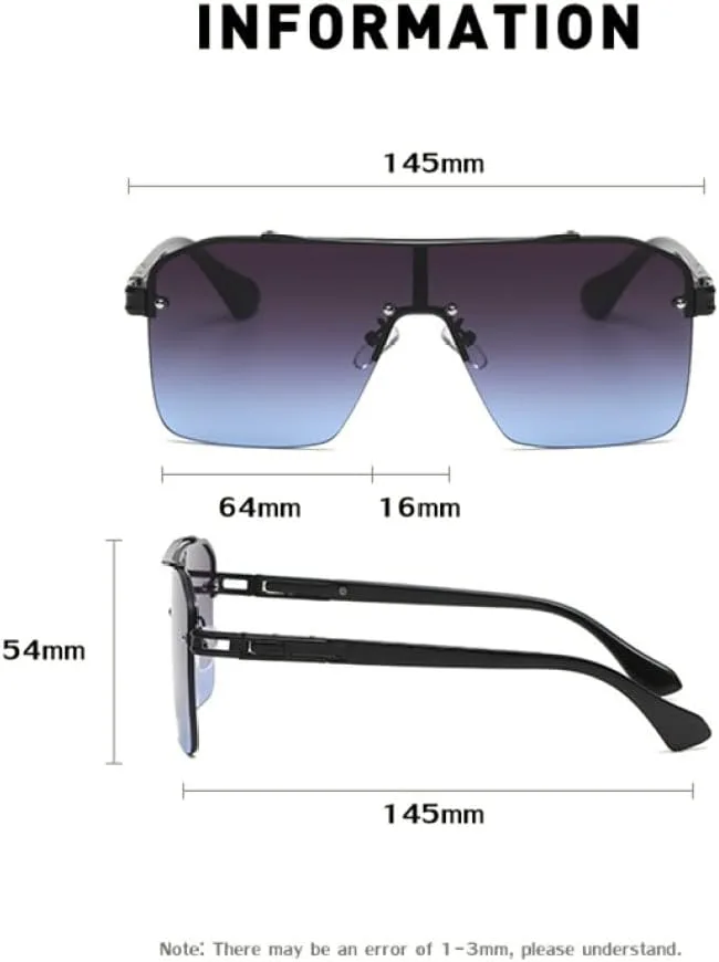 

Солнцезащитные очки MUTYNE большого размера в квадратной оправе без рамы, роскошные солнцезащитные очки без оправы для женщин, винтажные солнцезащитные очки, C6