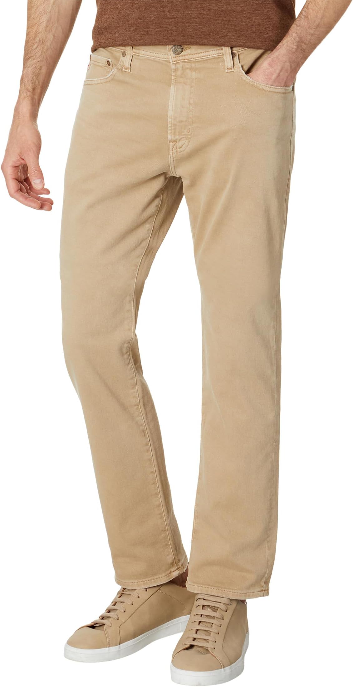 

Джинсы AG Jeans Everett Slim Straight Fit Jeans in 7 Years Sulfur Light Truffle, цвет 7 Years Sulfur Light Truffle
