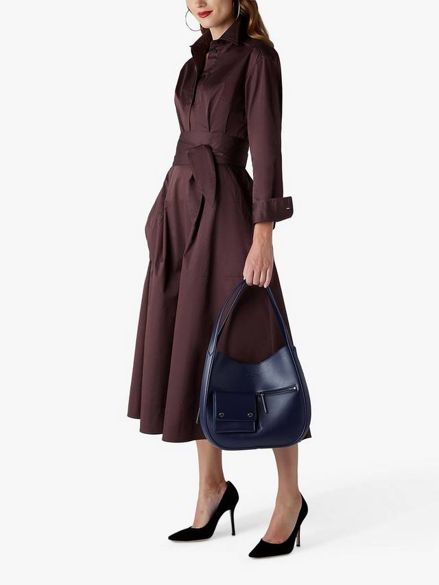 

Платье-рубашка миди с пышной юбкой blythe Jasper Conran London, темно-коричневый