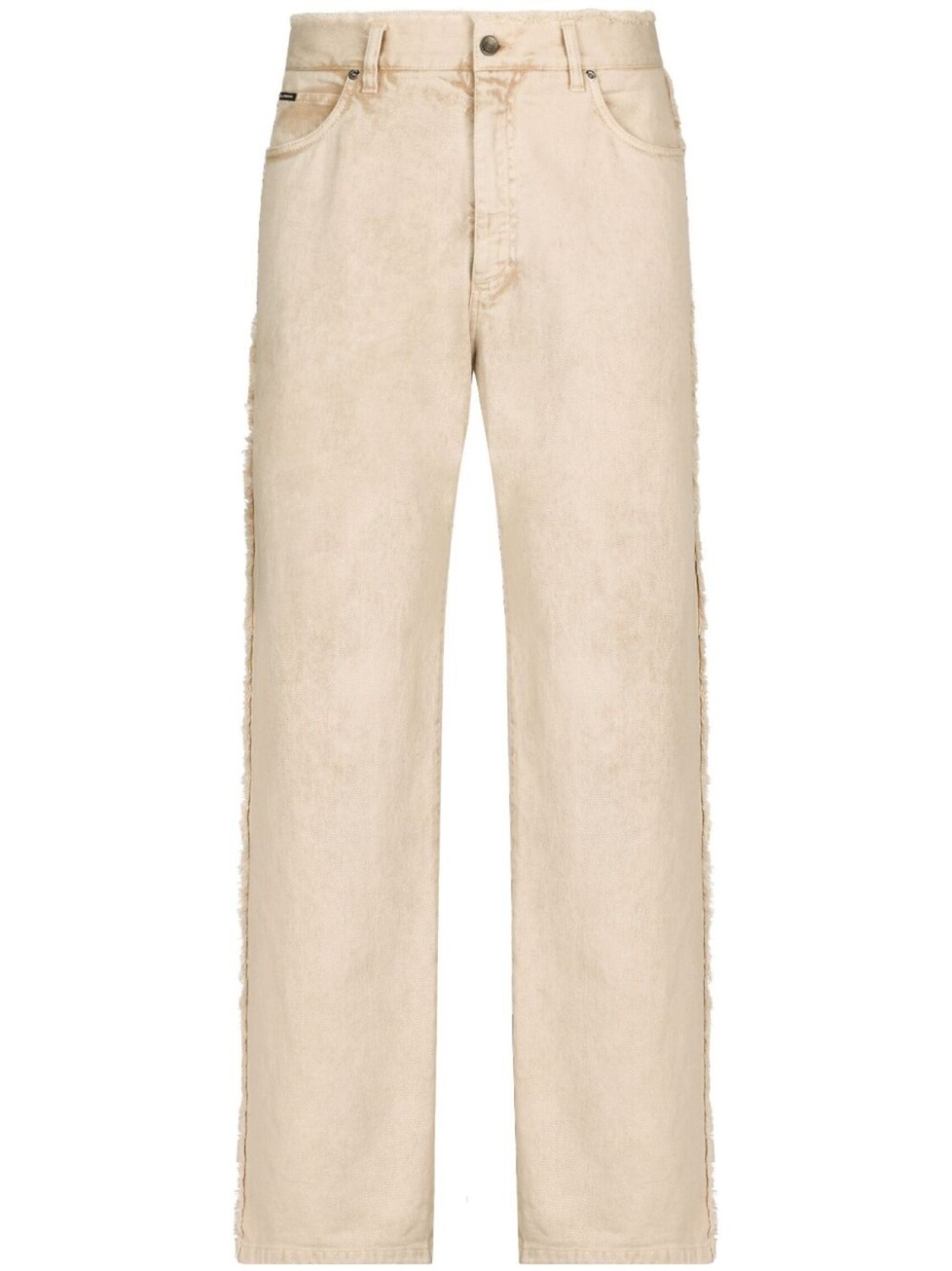 

Dolce & Gabbana джинсы свободного кроя с бахромой, нейтральный цвет