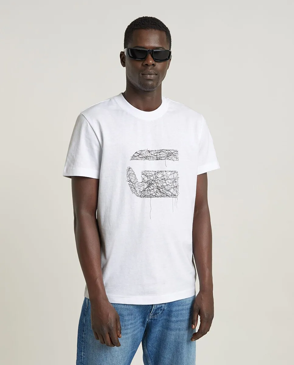 

Мужская футболка Stitch Burger G-Star Raw, белый