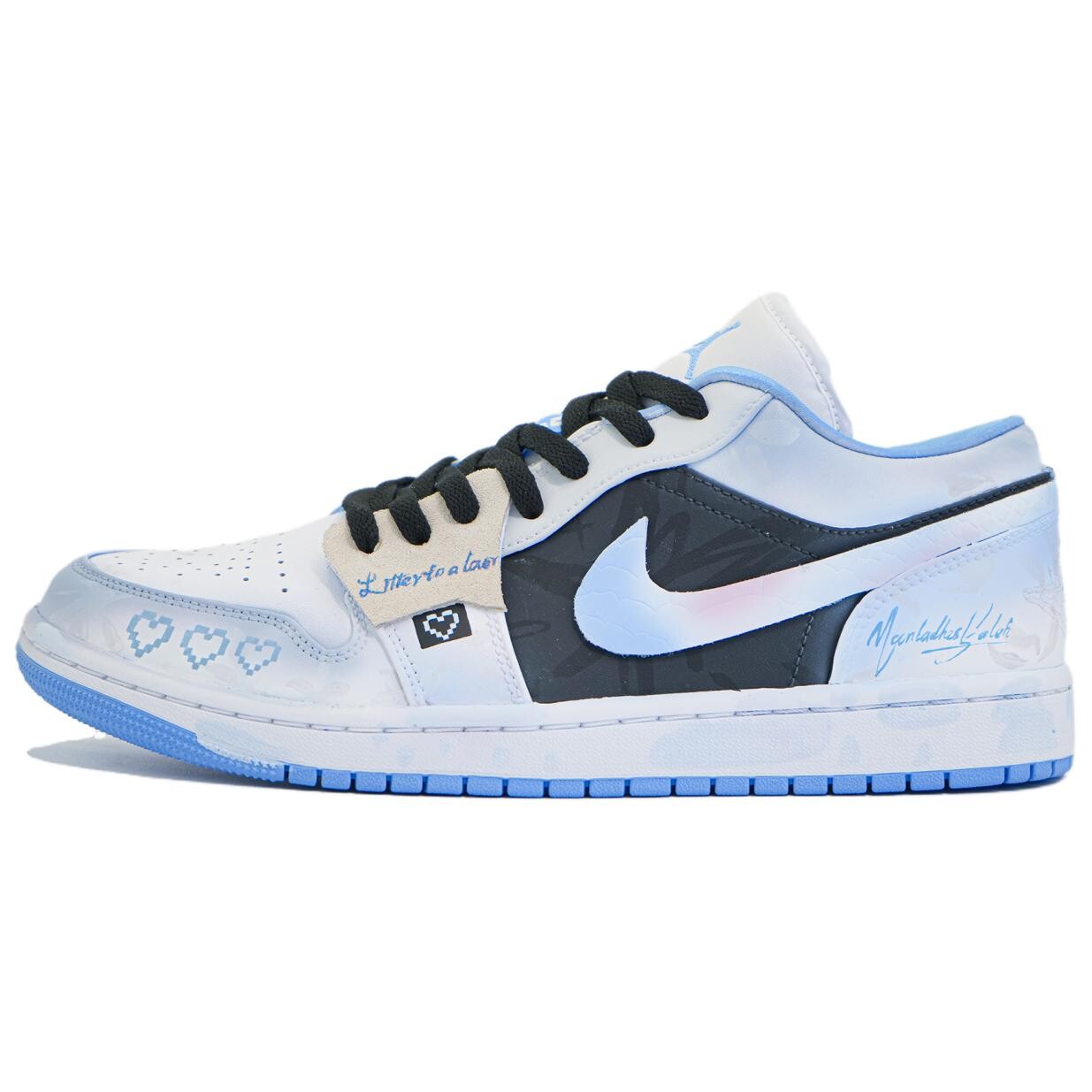 

Кроссовки Air Jordan 1 Vintage Basketball Shoes Women's Low-top, голубой, Синий, Кроссовки Air Jordan 1 Vintage Basketball Shoes Women's Low-top, голубой