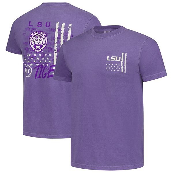 

Мужская фиолетовая футболка LSU Tigers Comfort Colors OHT Camo Overlay Image One