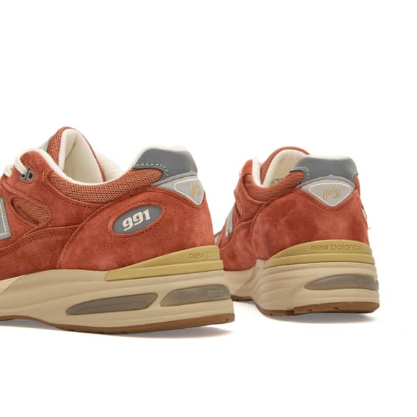 Кроссовки 991V2 New Balance, Potters Clay, Raw Sienna & Harbor Mist — фото 4