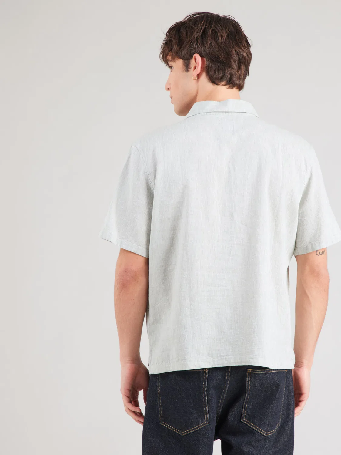 Рубашка Gap Comfort fit на пуговицах, мятного цвета — фото 4