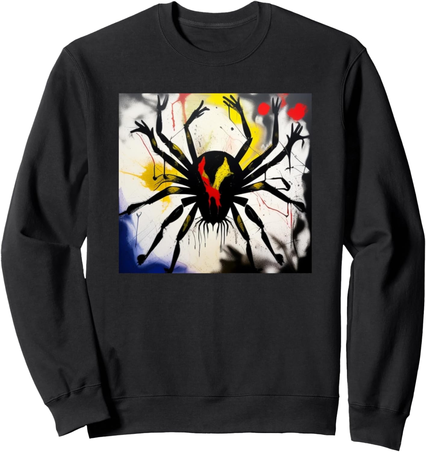 

Красочный силуэт паука, толстовка для любителей пауков Spider Art Merch Men | Women Kids Boys Girls Gift, черный