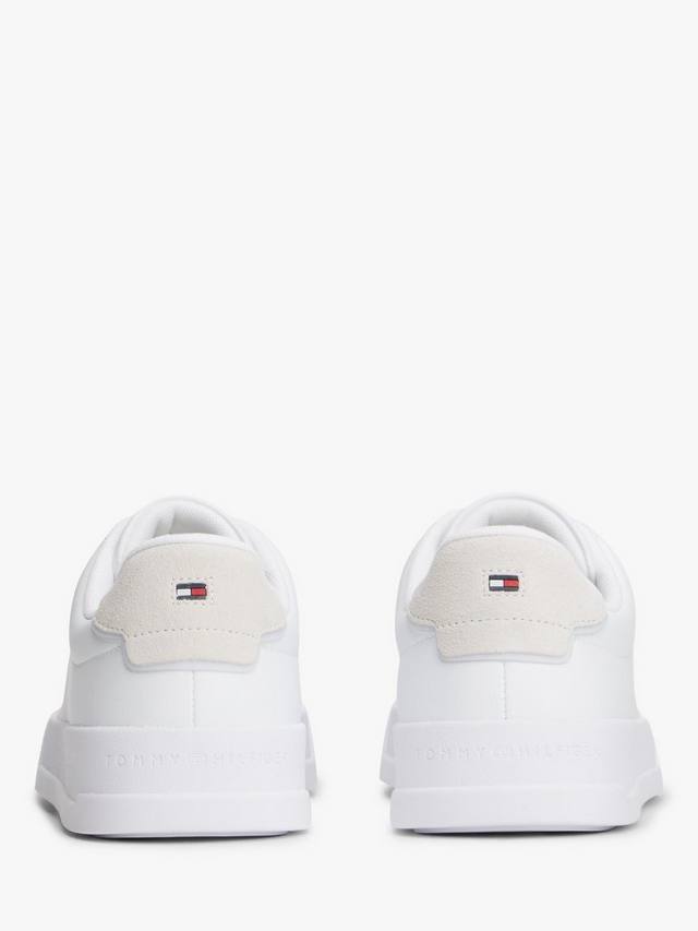 Покрытые кожей кроссовки для корта Tommy Hilfiger, White — фото 4