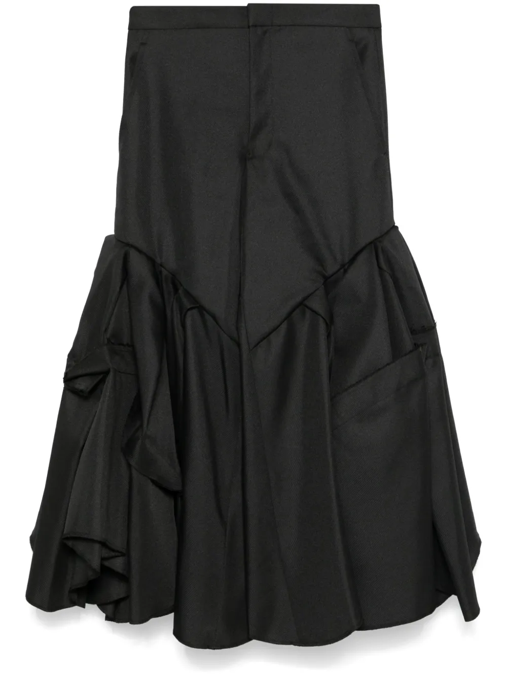 

Расклешенные брюки со складками COMME DES GARCONS, черный