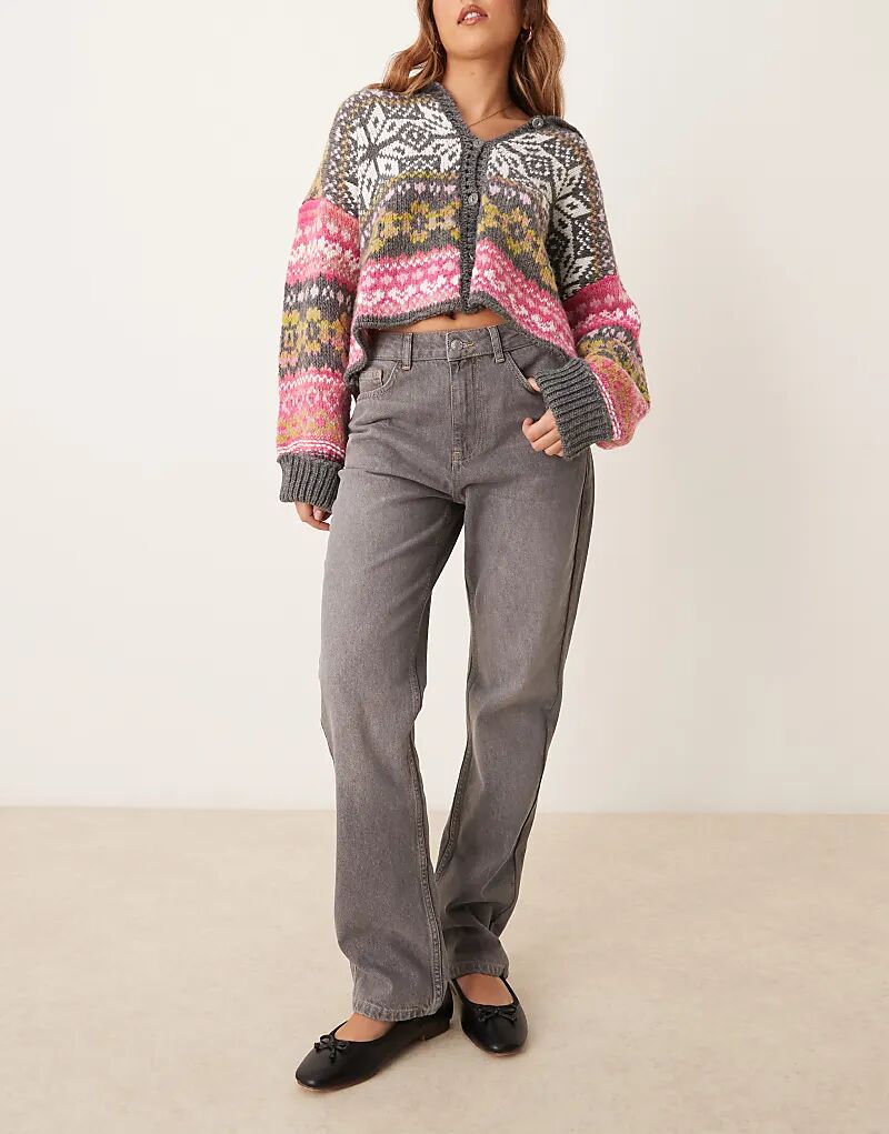 

Прямые джинсы 90-х годов серого цвета ASOS DESIGN