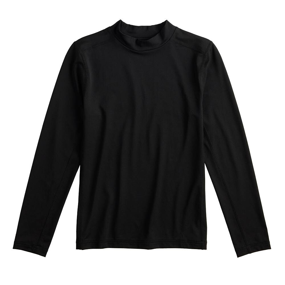 

Базовый топ Tek Gear с длинными рукавами и воротником-стойкой для мальчиков 8–20 лет, цвет Mineral Black