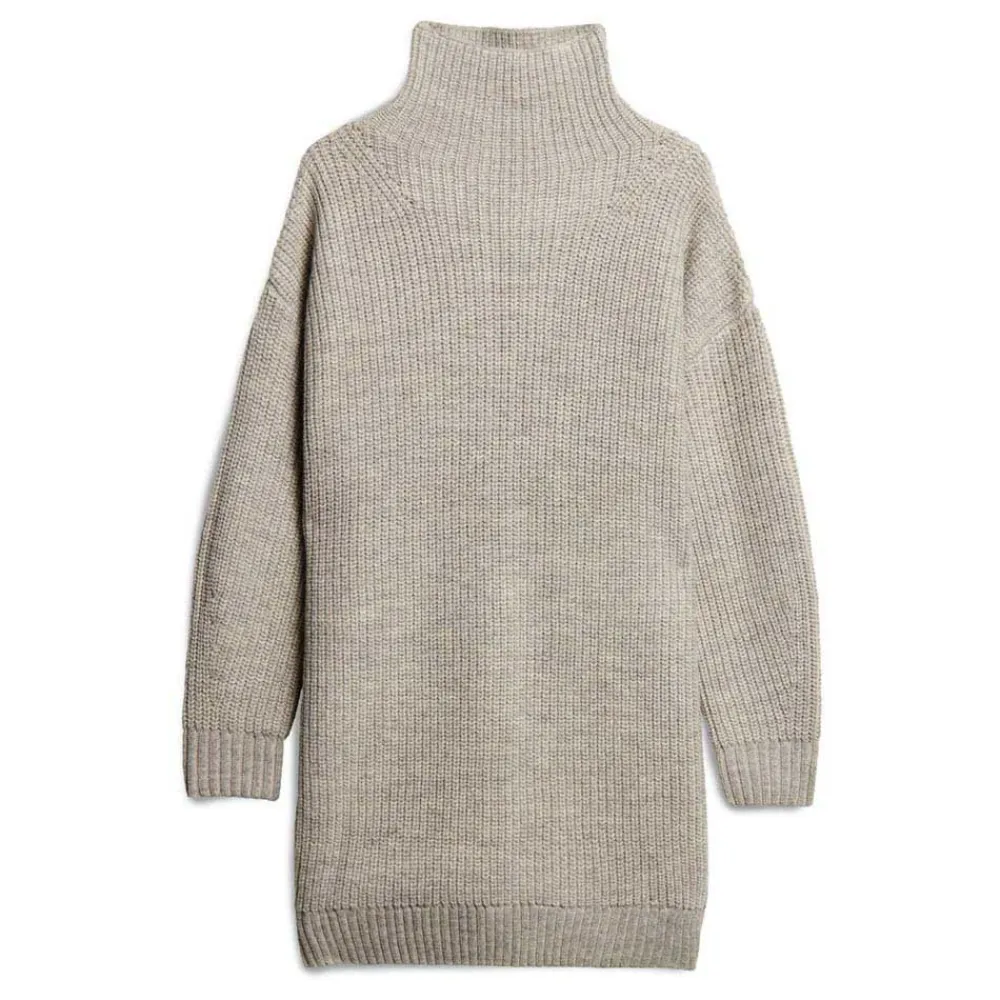 

Платье Superdry Chunky Rib midi, бежевый