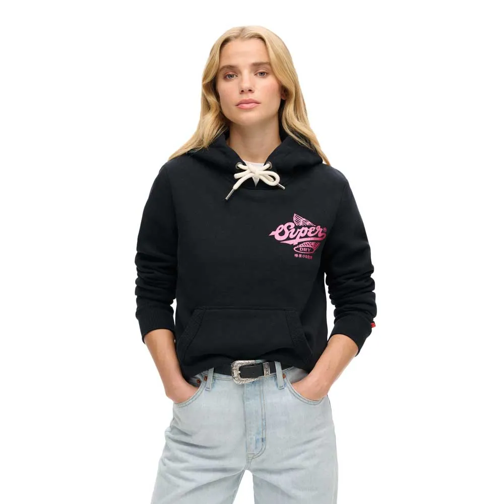 

Худи Superdry Athletic Metallic, черный