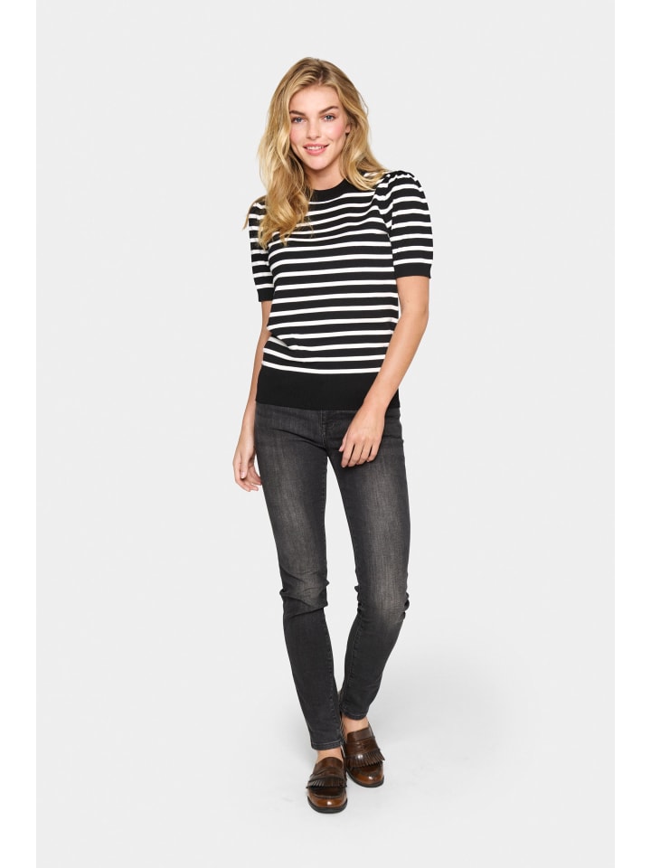 

Вязаный свитер MilaSZ, прямого кроя, в черную полоску Mila SAINT TROPEZ