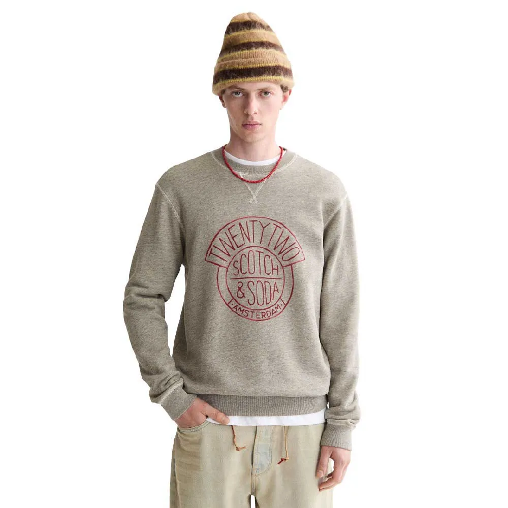 

Толстовка Scotch & Soda Denim Washed Artwork, серый