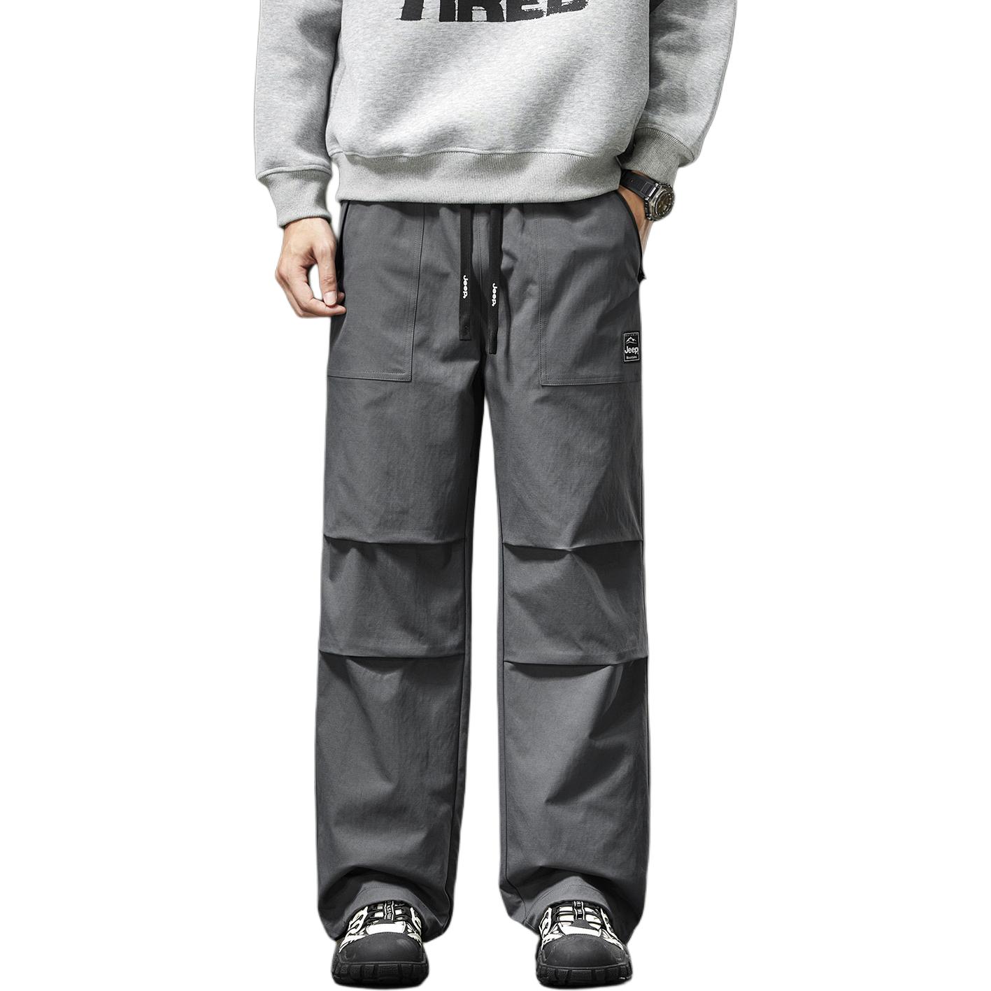 

Повседневные брюки Unisex Moderate Straight Fit Jeep, темно-серый