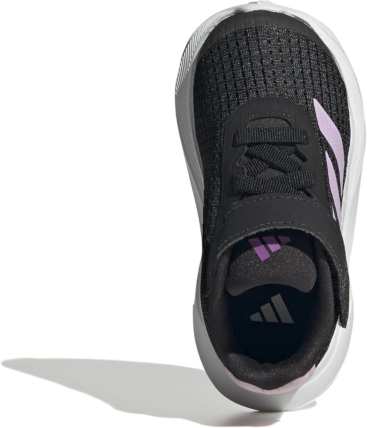 Кроссовки adidas Kids' Duramo SL с эластичными шнурками, черный/сиреневый — фото 3