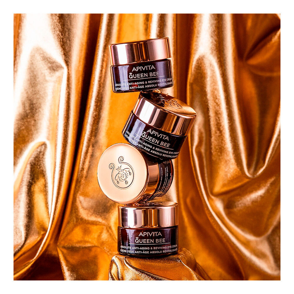 Контур вокруг глаз Queen bee contorno de ojos revitalizante antiedad absoluto Apivita, 15 мл — фото 2