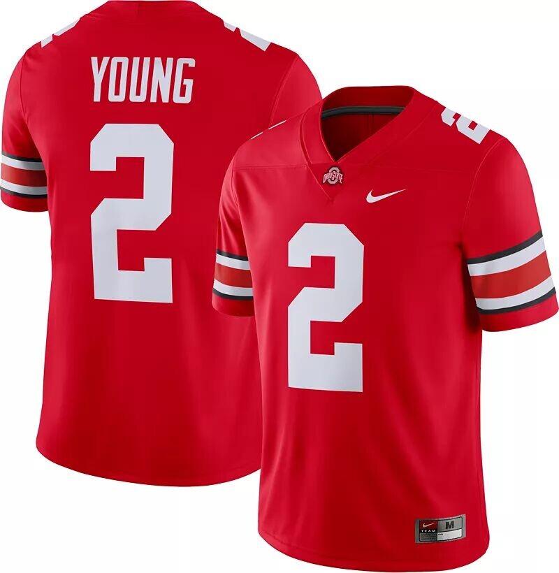 

Мужская футбольная майка Nike Chase Young Ohio State Buckeyes #2 Scarlet Dri-FIT Game