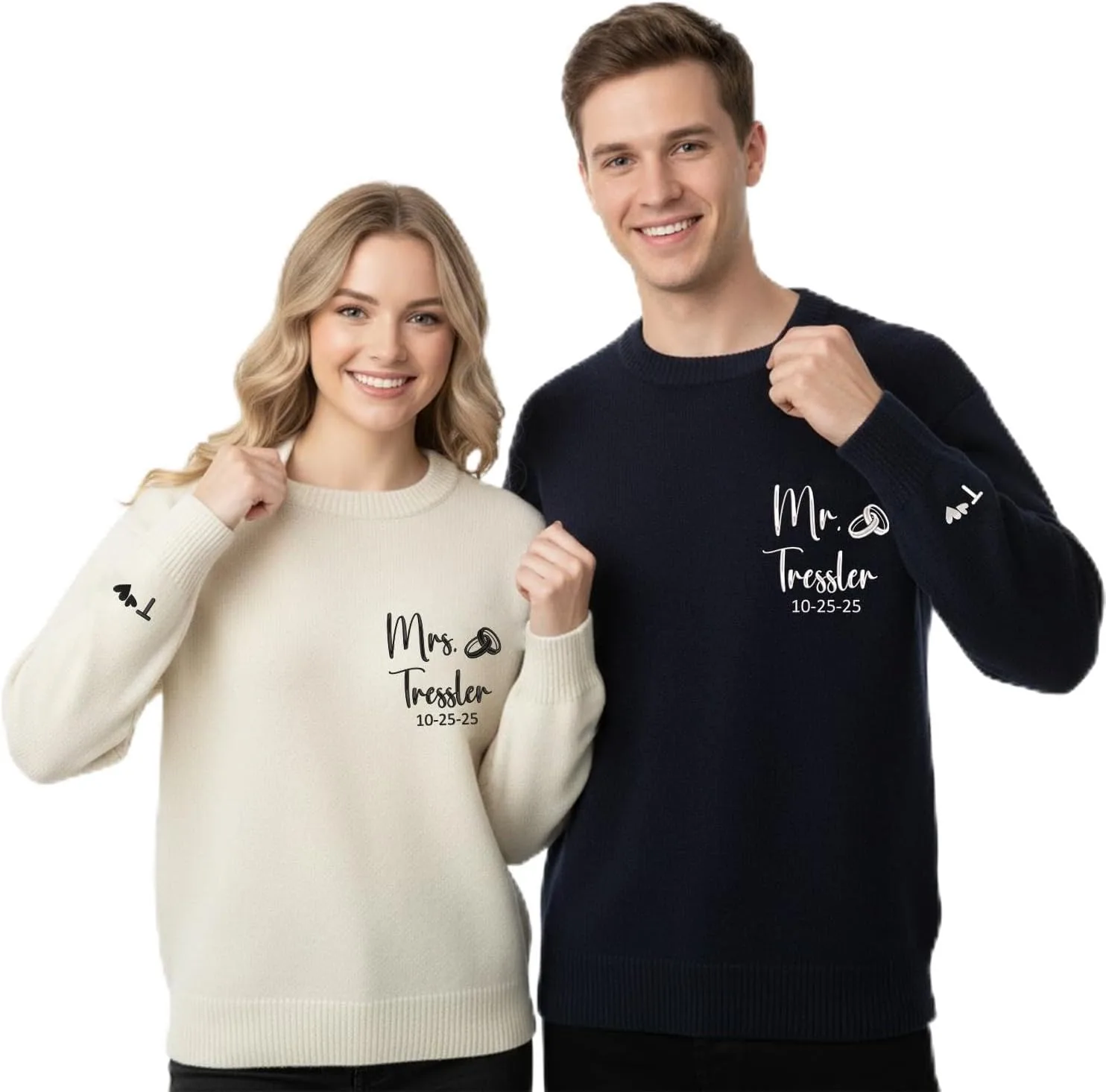 

Теплый вязаный свитер с вышивкой на заказ Grewear
