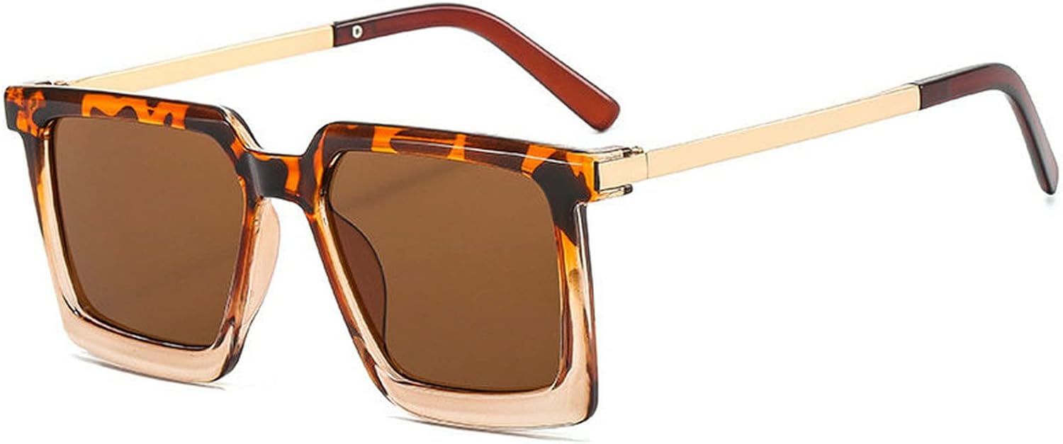 

Винтажные квадратные солнцезащитные очки COTIA, модные очки в крупной оправе с леопардовым принтом, панк-ретро, ​​для мужчин и женщин, с защитой от УФ-излучения UV400, для вечеринок, Leopard