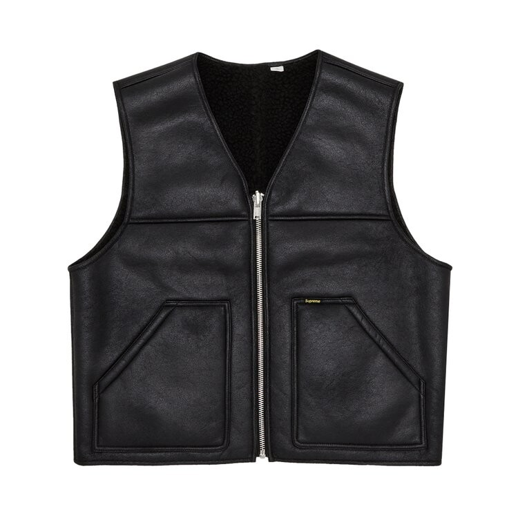

Утепленный жилет Supreme Reversible Faux Shearling Work Vest, черный
